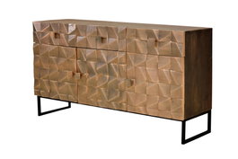 GINER Y COLOMER Aparador industrial de madera de mango y detalles en metal
